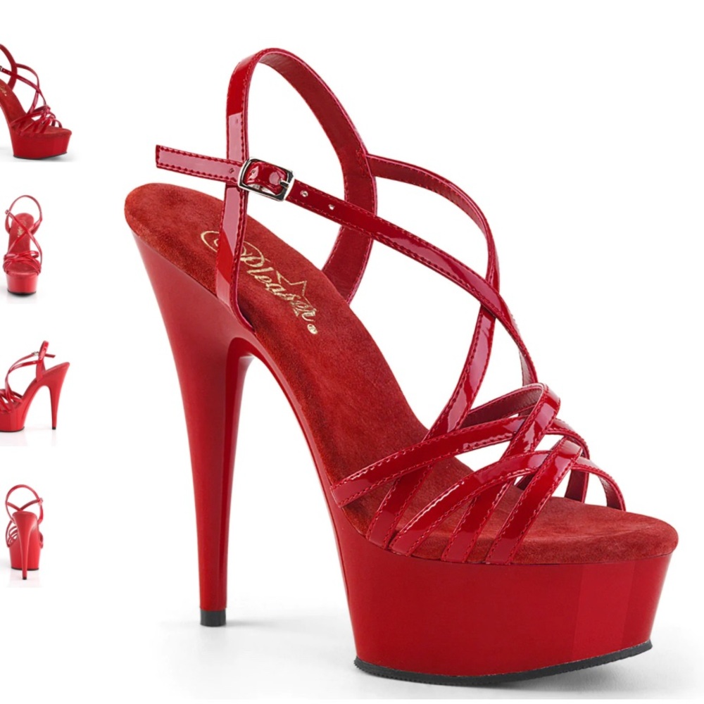 Delight 613 Red strappy pleasers